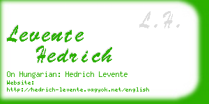levente hedrich business card